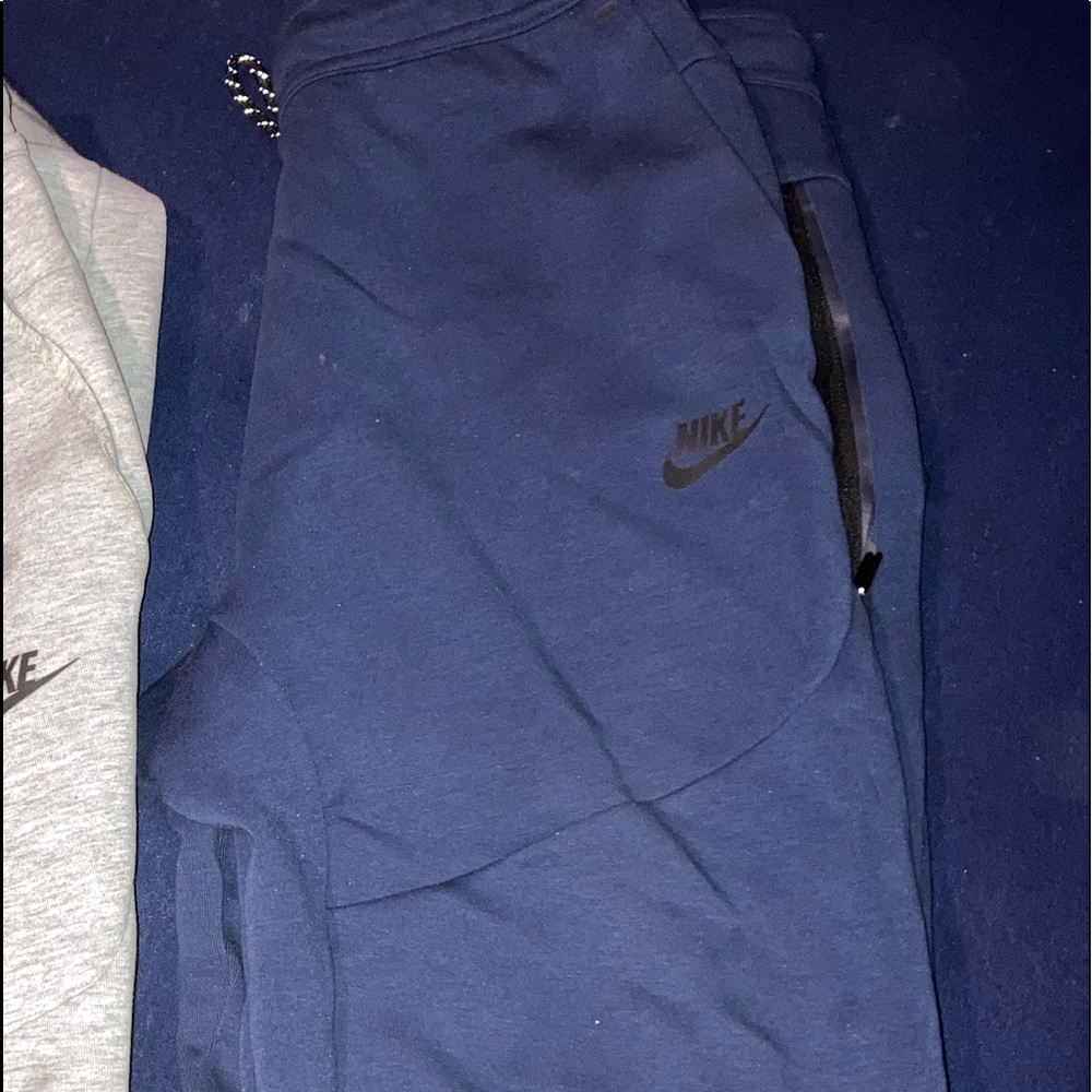 Nike tech pants navy blue